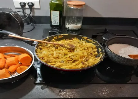 Curry de chou au poulet