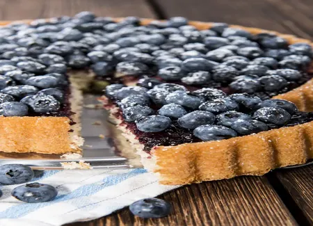 Tarte légère aux myrtilles