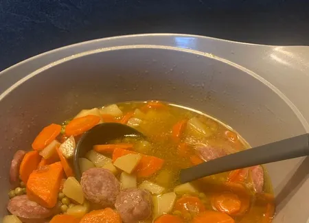 Jardinière de légumes et sa saucisse de morteau