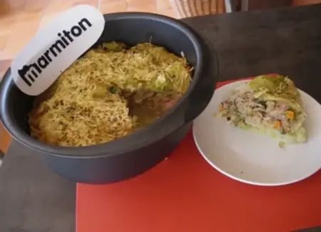 Chou farci aux légumes jambon et lardons
