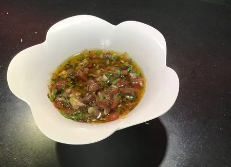 Vinaigrette pour asperges à la tomate et à la coriandre