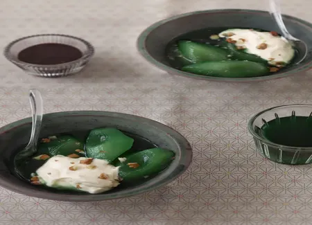 Poires à la menthe