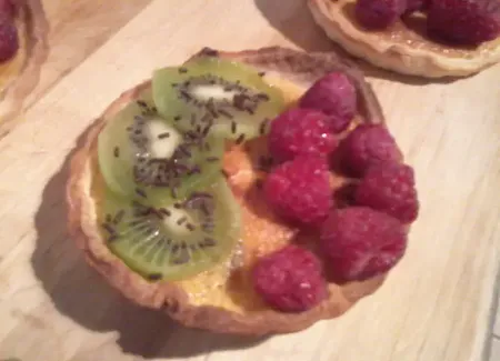 Tarte simple à la framboise