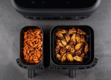 Ailes de poulet sauce barbecue aux carottes au airfryer