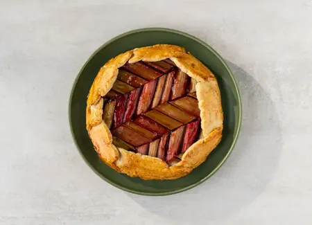 Galette à la rhubarbe au airfryer