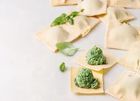 Ravioles ricotta épinards