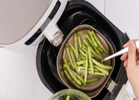 Haricots verts surgelés au airfryer