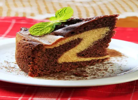 Gateau marbré vanille chocolat