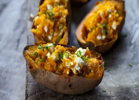 Patates douces farcies au airfryer