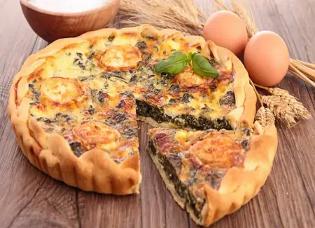 Quiche aux épinards et chèvre au airfryer