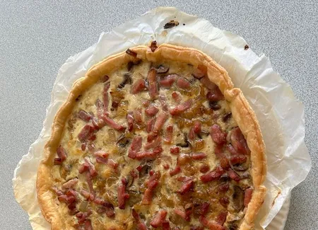Quiche au lard et champignons