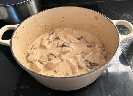 Filets de poulet aux cèpes