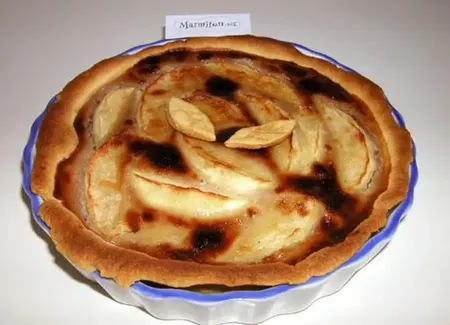 Tarte aux pommes et à la crème de marrons