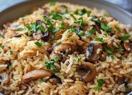 Riz basmati, champignons et tomates confites