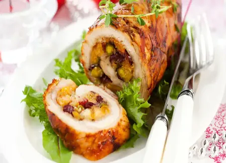 Rôti de pintade farcie