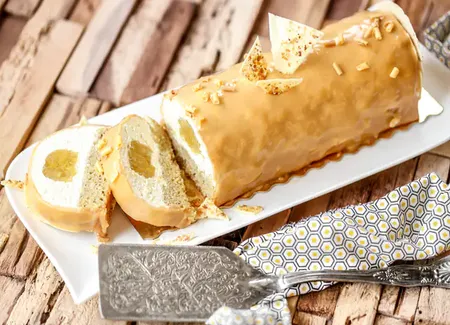 Bûche pomme caramel