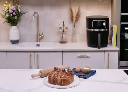Brioche roulée à la cannelle au airfryer