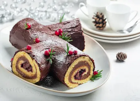 Bûche façon pierre hermé