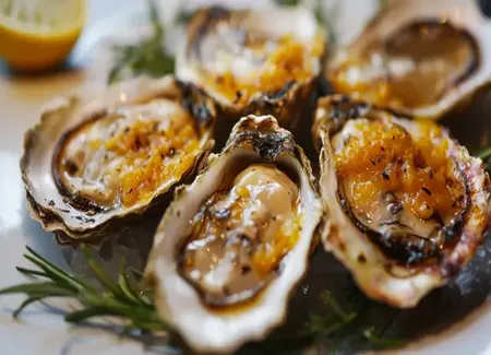 Huîtres pochées au beurre citronné