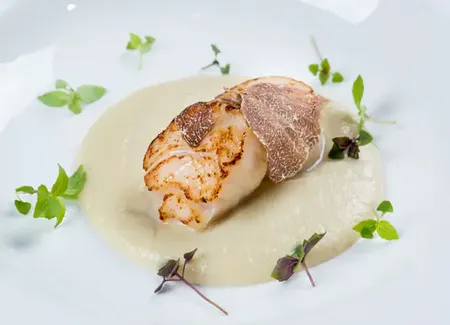 Noix de saint-jacques poêlées aux truffes