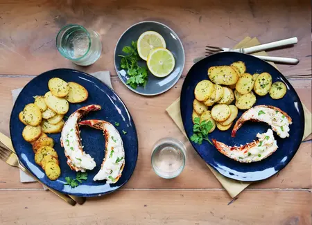 Queues de langouste au beurre vanillé