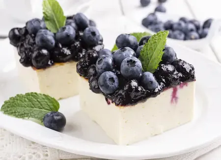 Cheesecake léger aux myrtilles (façon chilienne)