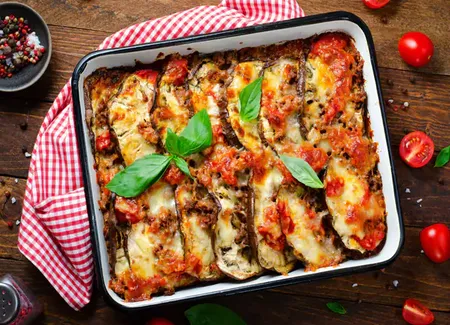 Moussaka végétarienne savoureuse et légère au airfryer