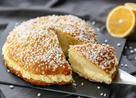 Tarte tropézienne moelleuse et gourmande au thermomix