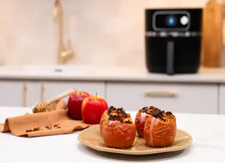 Pommes à la cannelle et fruits secs au airfryer