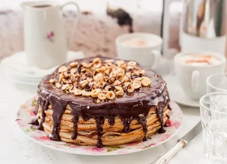 Gâteau de crêpes au chocolat