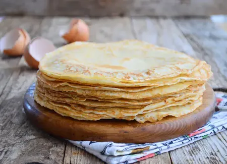 Crêpes à la levure de boulanger