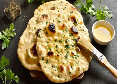 Cheese naans rapides au airfryer