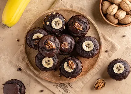 Mini fondants banane chocolat au airfryer