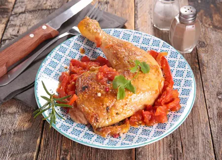 Poulet basquaise au airfryer