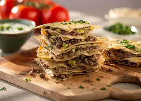 Gozleme d'agneau, pain plat farci à la turque au airfryer