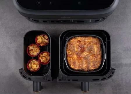 Lasagnes et pudding de pain au airfryer