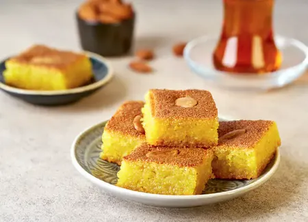 Gâteau de semoule aux raisins sec