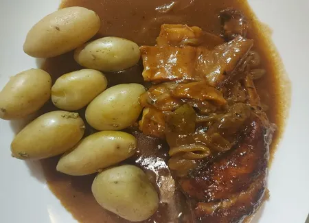 Lapin à la liégeoise avec du sirop de liège