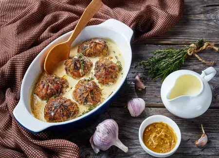 Lapin à la moutarde et aux champignons