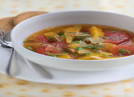 Soupe d'agrumes au miel
