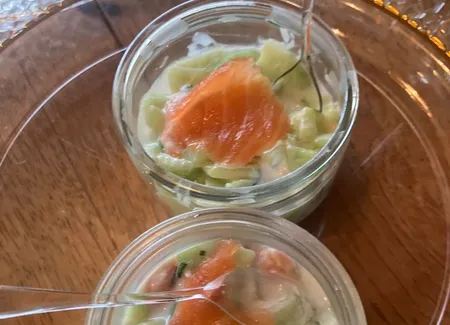 Verrine concombre/saumon