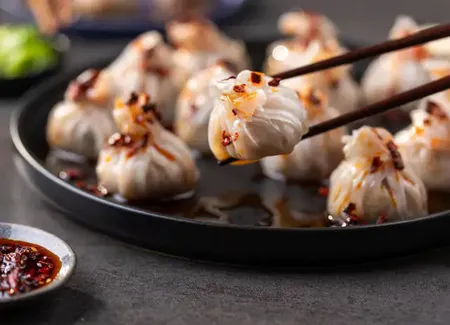 Raviolis chinois cuits à la vapeur au airfryer