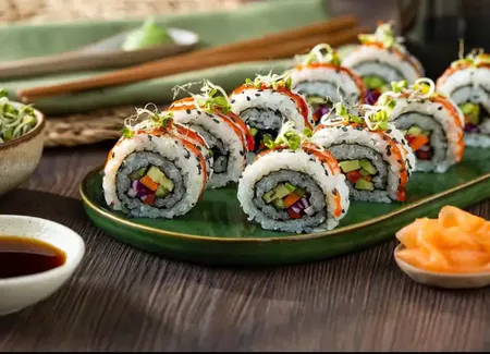 Sushis roulés végétariens au airfryer