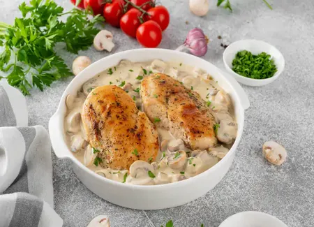 Escalopes de poulet au roquefort