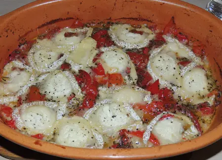 Légumes d'été au chèvre en gratin
