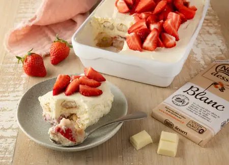 Tiramisu fraises chocolat blanc nestlé dessert®