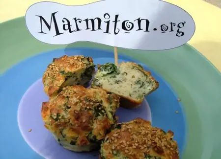 Muffins blancs et verts (blettes et feta)