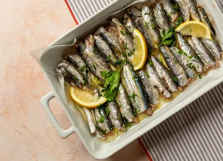 Sardines crues marinées au citron