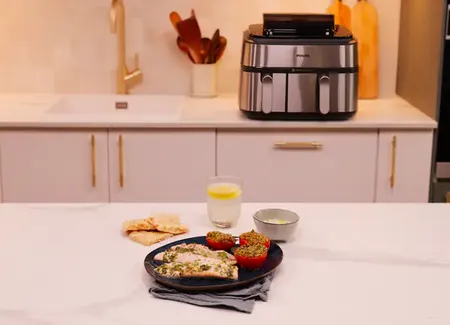 Daurade au citron et aux herbes et tomates à la provençale au airfryer