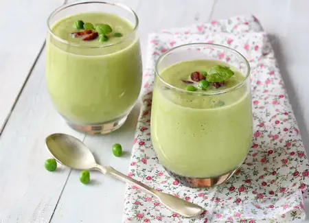 Velouté glacé express aux petits pois